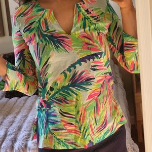 Lilly Pulitzer Green Tropical Print XXS